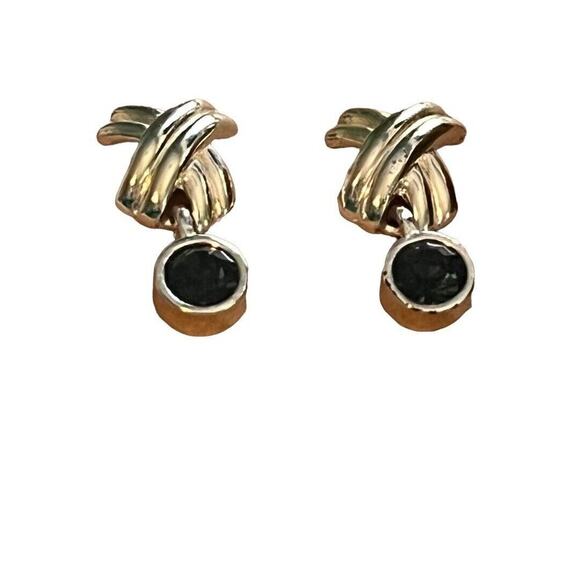 Silvertone Knocker Style XO Earrings Post Pierced - Picture 4 of 6